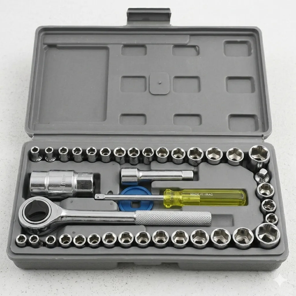40 Piece Socket Wrench Tool Set | Premium Quality
